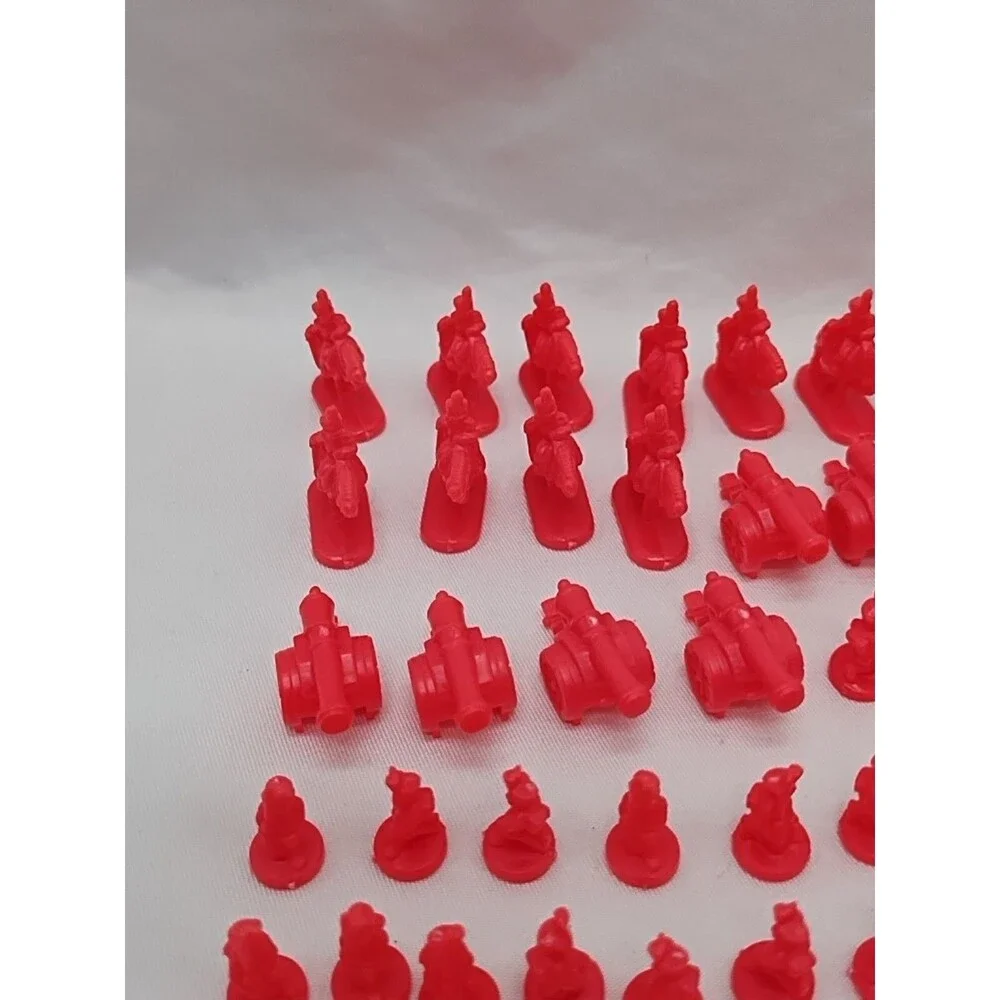 Set Of (60) 1993 Risk Red Board Game Player Pieces